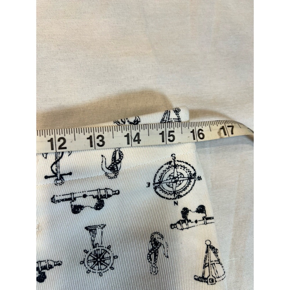 Brooks Brothers Skirt 10 White Black Nautical Wool Coastal Academia Nantucket - Picture 7 of 7